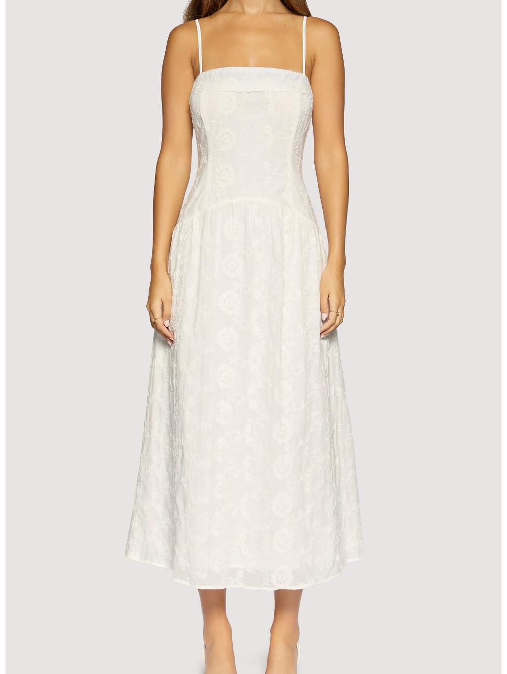Lost + WanderWomen's White Olympia Embroidered Sundress